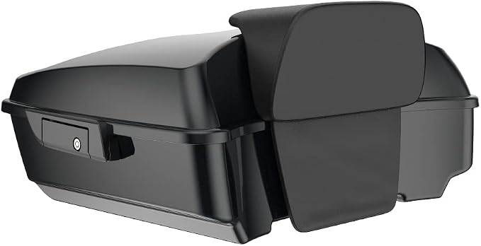 Advanblack Road Glide Tour Trunk Pack Midnight Pearl Chopped Tour Trunk Pack Backrest Pad for '97-'25 Harley Touring Road King Street Glide Electra Glide CVO models