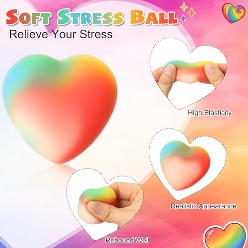 Thenshop 30 Pcs Pride Pocket Hug Rainbow Heart Decor Gift Bulk