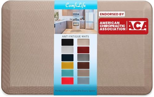 ComfiLife Anti Fatigue Floor Mat – 3/4 Inch Thick Kitchen Mats for Floor, Standing Desk Mat, Kitchen Rug – Comfort at Home, Office – Durable – Stain Resistant – Non-Slip Bottom (20" x 39", Rose Gold)