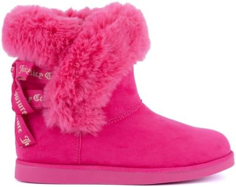 Juicy Couture Women's Slip On Winter Snow Boots Warm & Insulated Fur Lining Comfortable Fashion Booties