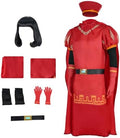 Farquaad Men Costume Halloween Outfit Adult Red with Cape Hat Costume Party Festival of Carnivals