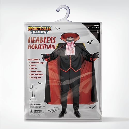 Spooktacular Creations Halloween Headless Horseman Costume, Black Headless Cape, Mens Halloween Costumes for 2026