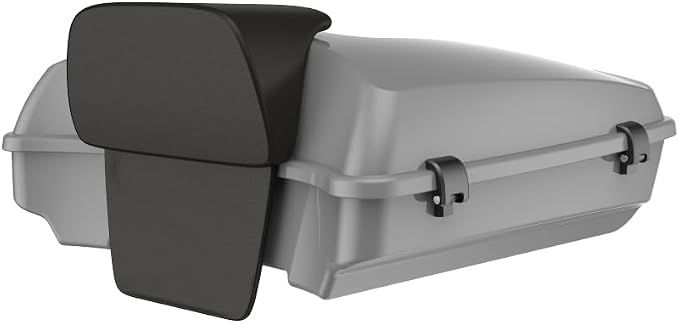 Advanblack Road Glide Tour Trunk Pack Dark Billiard Gray Razor Tour Trunk Pack Backrest Pad for '97-'26 Harley Touring Road King Street Glide Electra Glide CVO models