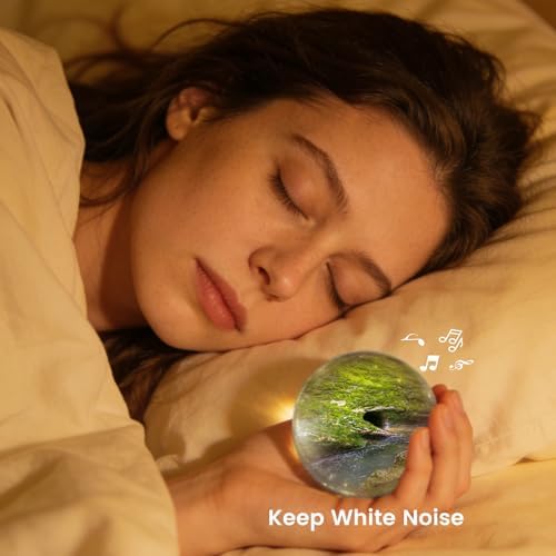 Upgrade Memory Orb Video Player, No App Crystal Sphere 3D Photo Display Ornament 2.7 in 4GB Built-in Dream Ball, Cordless Digital Light for Christmas Memorial Gift Baby Wedding (White Orb)