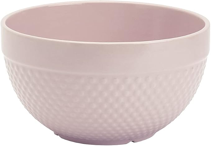 Tabletops Gallery Hobnail Style 4 Piece Timeless Grey Stoneware Nesting Mixing Bowl Set for Baking and Cooking