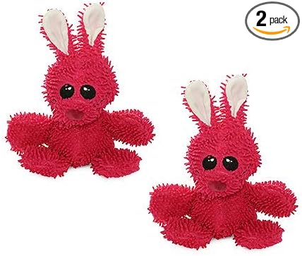 MIGHTY® 2 Pack Microfiber Medium Rabbit Dog Toys | Ultra Durable Plush Toy with Multiple Layers & Reinforced Seams , Washable and Floats , Mighty® Construction