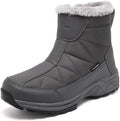 SILENTCARE Men's Waterproof Winter Snow Boots: Warm Fur Lined, Side Zipper