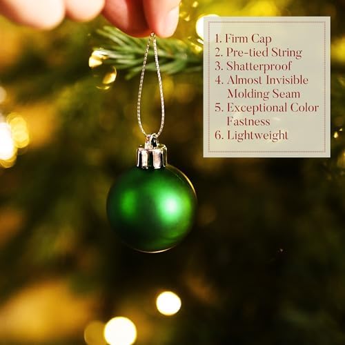 Valery Madelyn Small Christmas Tree Decorations Ball Ornaments 24ct 1.57"
