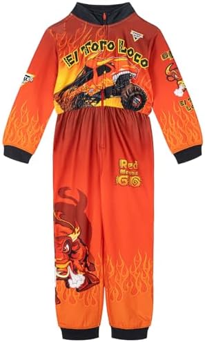 Monster Jam French Terry Racing Zip Up Coverall Infant to Big Kid Grave Digger El Toro Loco Megalodon