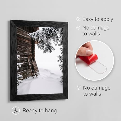 Framed Winter Sled Canvas Wall Art, Rustic, Black Frame Inch 24x36