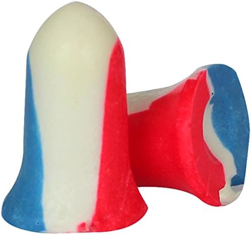 Howard Leight by Honeywell Super Leight USA Disposable Foam Shooting Earplugs, 10-Pairs (R-01891),Red/White/Blue