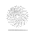 Dedeco Sunburst Radial Bristle Discs 48-Pack - 3/4" Curved - White 120 Grit (Medium) - Aluminum Oxide for Polishing & Finishing