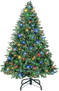 4FT PreLit Spruce Artificial Christmas Tree with Colorful LED Lights & Base