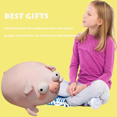 ELAINREN Ultra-Soft Pink Pig Plush Body Pillow/15.7''