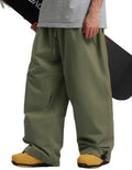 GSOU SNOW Mens Womens Snow Pants Baggy Snowboard Ski Pants 15K Waterproof