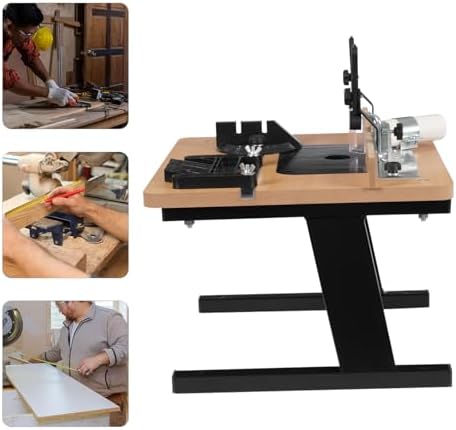 Professional Router Table for Woodworking, 16.93x15.75 Inch Tabletop Workbench Accessory Router Table with Guide Rail for Wood Trimming, Furniture Processing, 440lbs Load