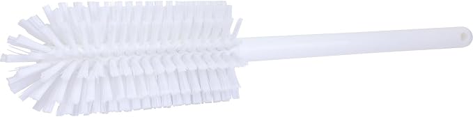 SPARTA Large Water Bottle Brush Ideal for Wide-Mouth Jars, Bottles and Tumblers, Dishwashing Tool with Handle for Home and Commercial Kitchens, Plastic, 16 Inches, White, (Pack of 4)