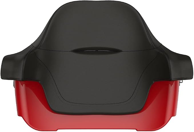 Advanblack Road Glide Tour Trunk Pack Billiard Red King Tour Trunk Pack Luggage +Wrap-Around Backrest Pad for '97-'25 Harley Touring Road King Street Glide Electra Glide CVO models
