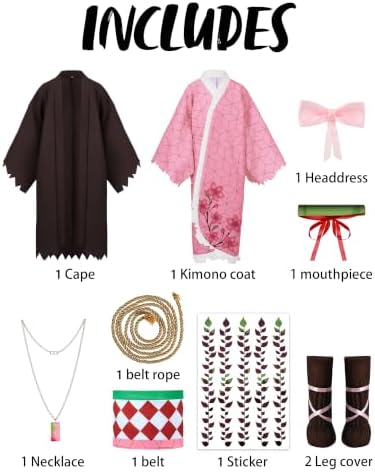 Spooktacular Creations Halloween Ninja Costumes for Kids, Girls Kimono Set, Toddlers Pink Anime Outfit