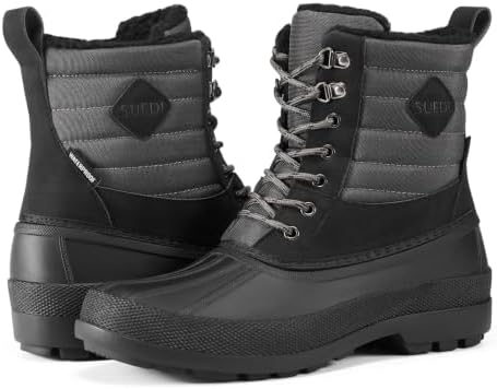Men's Snow Boots, Insulated Waterproof Winter Duck Boots
