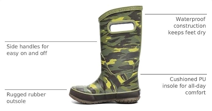Bogs Kids Rain Boot Brush Camo (Little Kid/Big Kid)