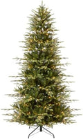 Best Choice Products 9ft Pre-Lit Artificial Aspen Slim Christmas Tree, Noble Holiday Décor w/ 3,088 Branch Tips, 2-in-1 Multicolor LED Lights, Cordless Connection, Metal Stand
