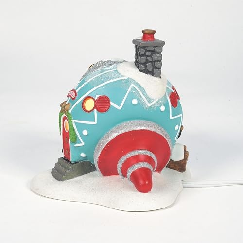 Department 56 North Pole Village Bauble's Ornament House Light Up Building, 5 Inch, Multicolor