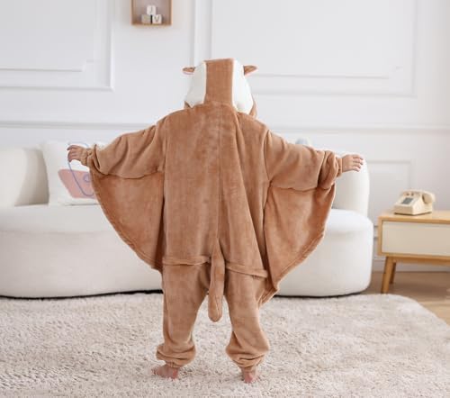 Animal Onesie Pajamas for Kids, Soft Flannel Halloween Cosplay Costume for Boys Girls