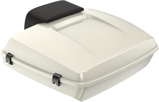 Advanblack Road Glide Tour Trunk Pack Birch White Razor Tour Trunk Pack Backrest Pad for '97-'25 Harley Touring Road King Street Glide Electra Glide CVO models