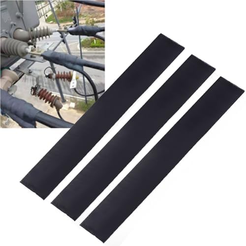 Cryfokt 3PCS Self Fusing Silicone Tape, Silicone Rubber Insulated Sealing Tape for Construction High Tackiness for Telecommunications Industry Single Size 23.62 x 0.07 x 3.54in
