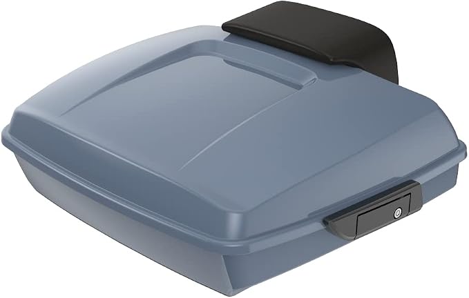 Advanblack Road Glide Tour Trunk Pack Gunship Gray Razor Tour Trunk Pack Backrest Pad for '97-'25 Harley Touring Road King Street Glide Electra Glide CVO models