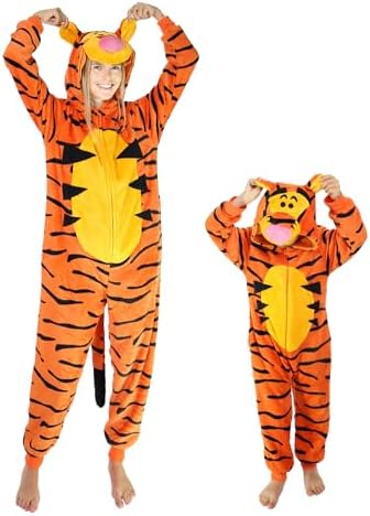 Funziez! Slim Fit Adult Onesie - Animal Costume - Plush Unisex Halloween One Piece Cosplay Suit for Women and Men