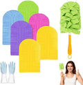 Chenille Microfiber Duster, 360° Reusable Fleece Duster Refills, Chenille Microfiber Dust Duster with Removable Washable Cloth Covers, for Ceiling Blinds Shelf Furniture (6set)