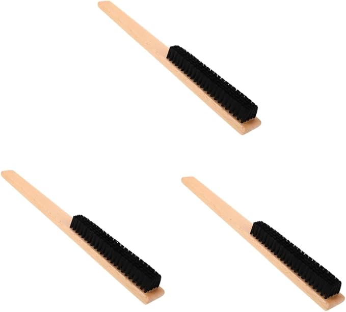 Baluue 3pcs Clothing Bristle Brush Handle for Gentle Cleaning of Woolen Fabrics Coats and Blankets Lint for Home and Travel Use