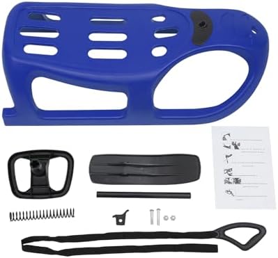 Snow Sled for Kids and Adults, Steering Wheel, Footrests, Pull Rope