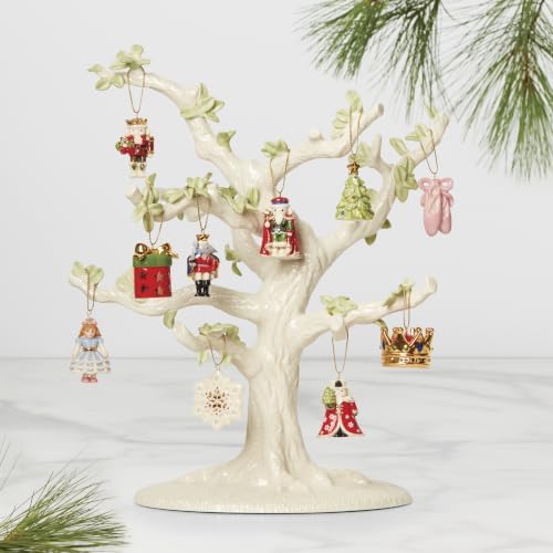 Lenox Ivory Porcelain Christmas Mini Ornament Display Tree Figurine 10"