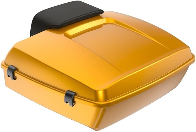 Advanblack Road Glide Tour Trunk Pack Prospect Gold Chopped Tour Trunk Pack Backrest Pad for '97-'25 Harley Touring Road King Street Glide Electra Glide CVO models