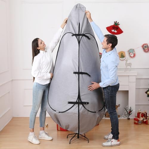 Christmas Tree Bag 9 Ft Large Christmas Tree Storage Bag 9 Foot Tree, Christmas Tree Cover For Upright Storage with Reinforced Handles
