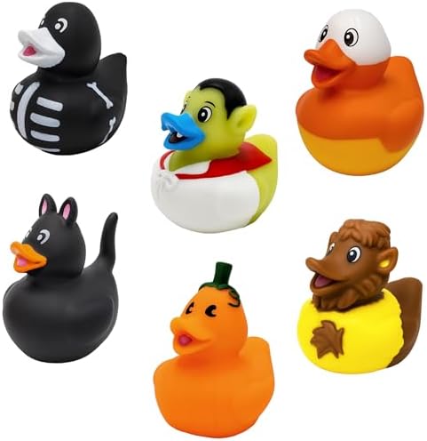 25-Pack Halloween Rubber Duck Toy Duckies for Kids, Fun Bath Birthday Gifts Baby Showers Summer Beach and Pool Activity, 2 Inces