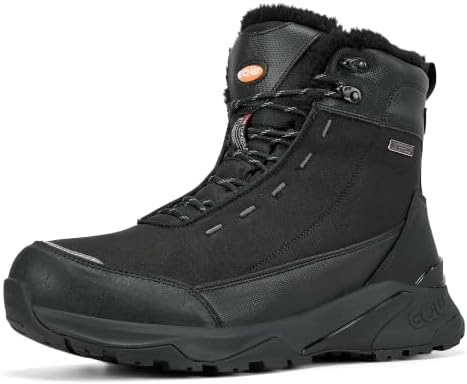 EQW Men's Snow Boots Waterproof Insulated Non-Slip Lightweight