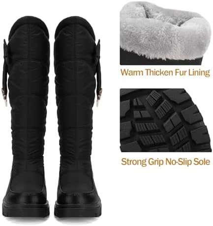 Women's Snow Boots Knee High Warm Winter Shoes