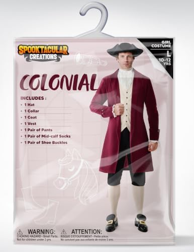 Spooktacular Creations 7pc Halloween Colonial Costume Men, Founding Father Costume for Themed Party