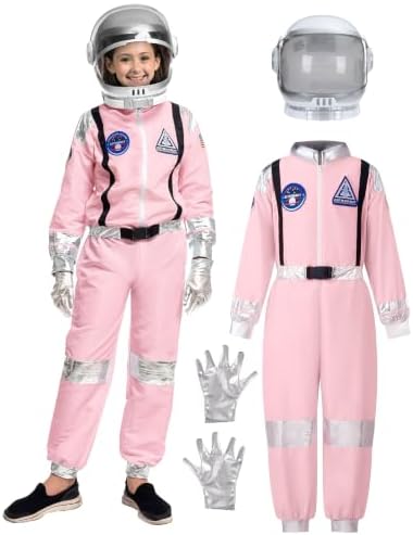 Spooktacular Creations Halloween Astronaut Costume for Kids, Unisex Astronaut Outfit, Toddler Pilot Jumpsuit for Themed Party