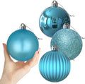 Baby Blue 4.0" Large Christmas Balls - Christmas Tree Decoration Ornaments Shatterproof Hanging Balls for Birthday Halloween Holiday Wedding Decorations Set of 4pcs
