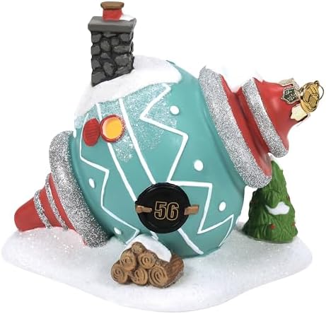 Department 56 North Pole Village Bauble's Ornament House Light Up Building, 5 Inch, Multicolor