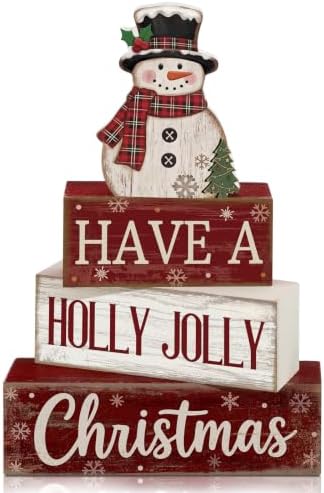 Moucuny 4 Pcs Christmas Snowman Decor Winter Table Decorations Have A Jolly