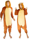 Funziez! Adult Onesie Halloween Costume Animal Dinosaur Shark Unisex Plush One Piece Cosplay Suit for Adults, Men and Women
