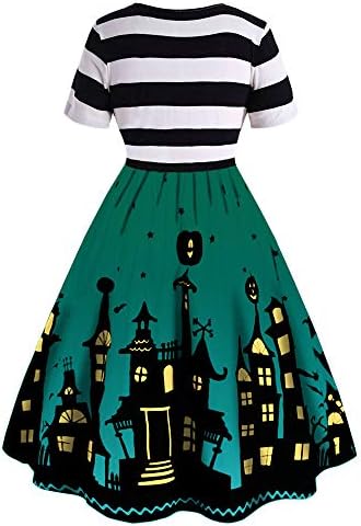 ZEZCLO Women's Plus Size Halloween Dress Pumpkin Halloween Costume Dresses