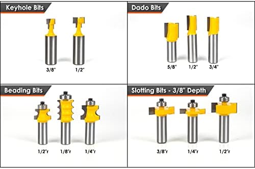 Router Bits Set 1/2 Inch Shank - BAIDETS 70 Pcs Router Bit Professional Carbide 1/2 Inch Shank Kit for Carpenter Woodworking
