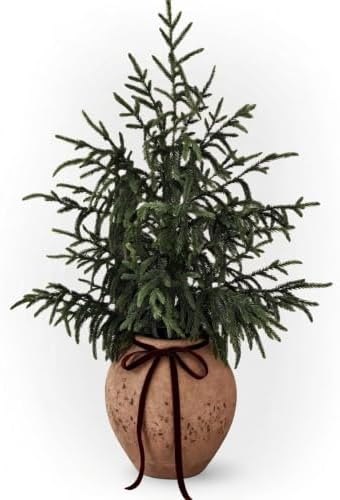 Christmas Decorations - 32" Real Touch Artificial Pine Tree in Ceramic Pot